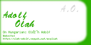 adolf olah business card